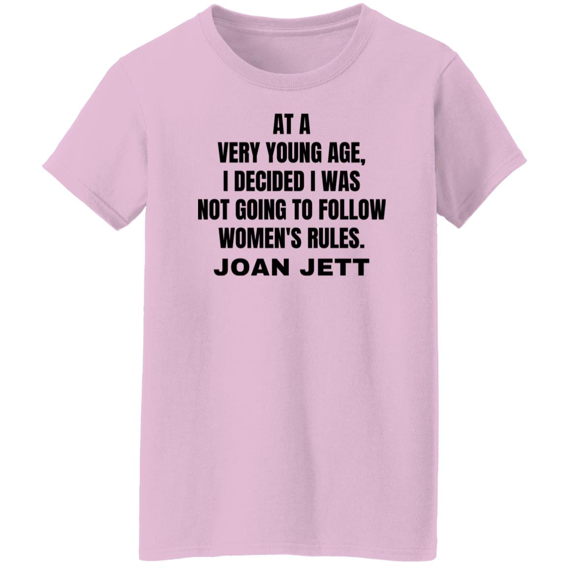 Joan Jett Women's Rules Quote T-Shirt