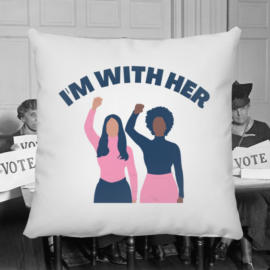 I'm With Her Throw Pillow