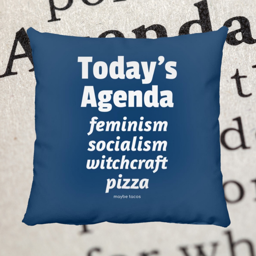 Today's Agenda Throw Pillow